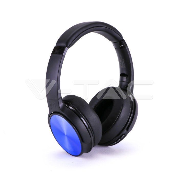 V-TAC Bluetooth-wireless slušalice 500mAh, plave 7728 V-TAC Bluetooth-wireless slušalice 500mAh, plave 7728 - Slika 1