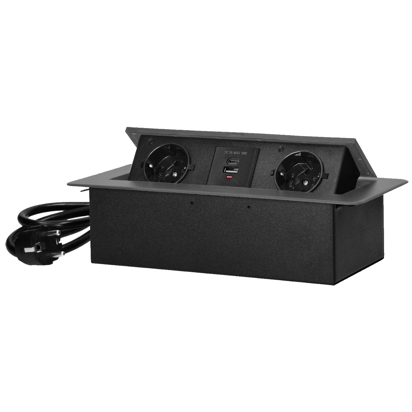 Orno Produžni kabel sa 2 x Schuko utičnice + 2 x USB, ugradbena - OR-GM-9035(GS)/GR Orno Produžni kabel sa 2 x Schuko utičnice + 2 x USB, ugradbena - OR-GM-9035(GS)/GR - Slika 1