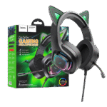hoco. Slušalice sa mikrofonom, gaming, USB/3.5 mm, LED - W107 Cute Cat Black/Green