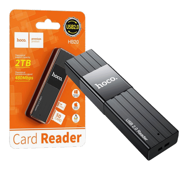 hoco. Čitač kartica, 2u1, USB - HB20 Mindful