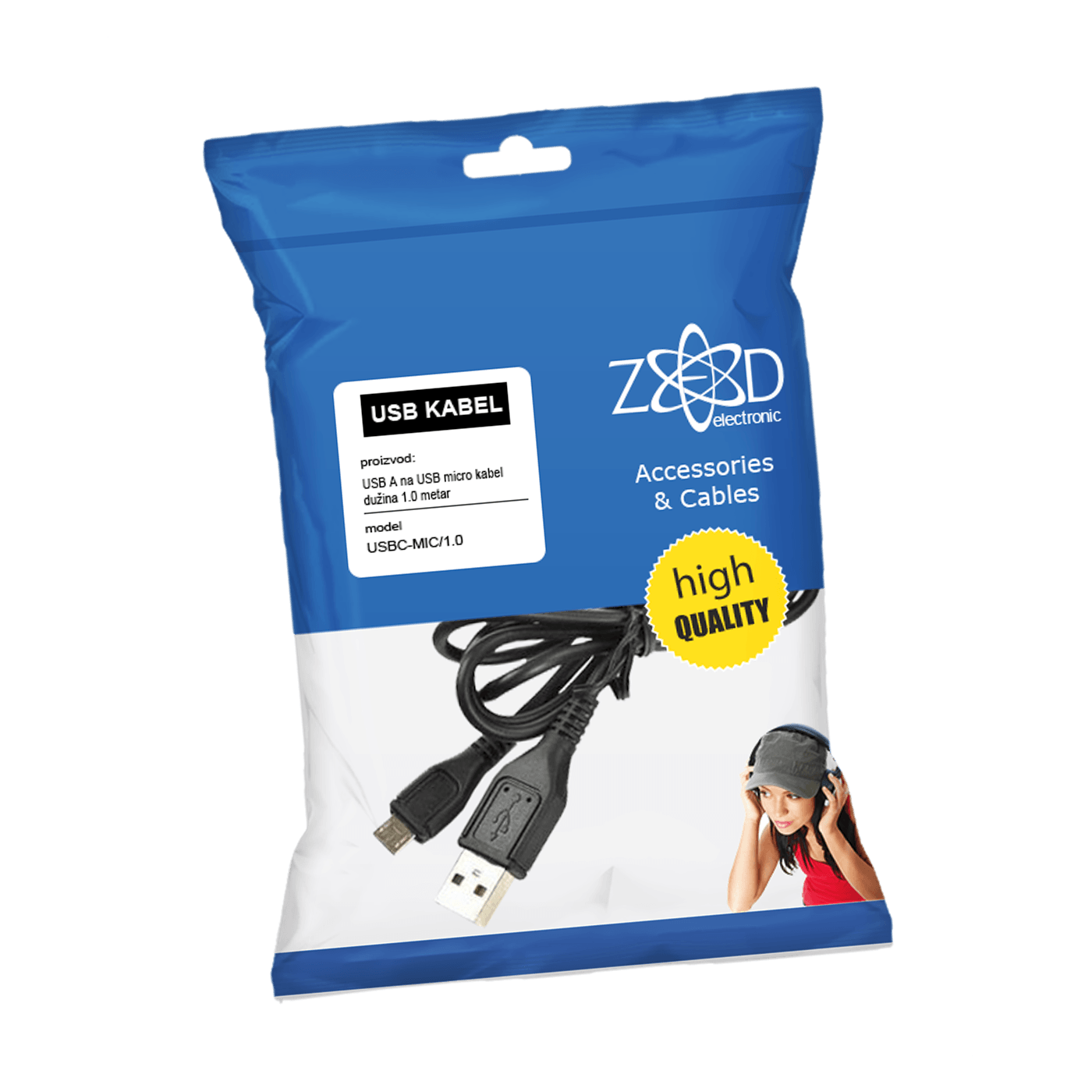 ZED electronic USB A na USB micro kabel, dužina 1.0 metar - USBC-MIC/1,0 ZED electronic USB A na USB micro kabel, dužina 1.0 metar - USBC-MIC/1,0 - Slika 1