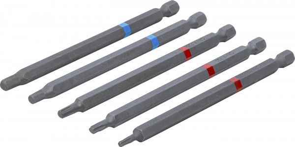 BGS set bitova TORX 110mm 5/1 4836 BGS set TORX bitova duljine 110 mm, pakiranje 5 komada, model 4836