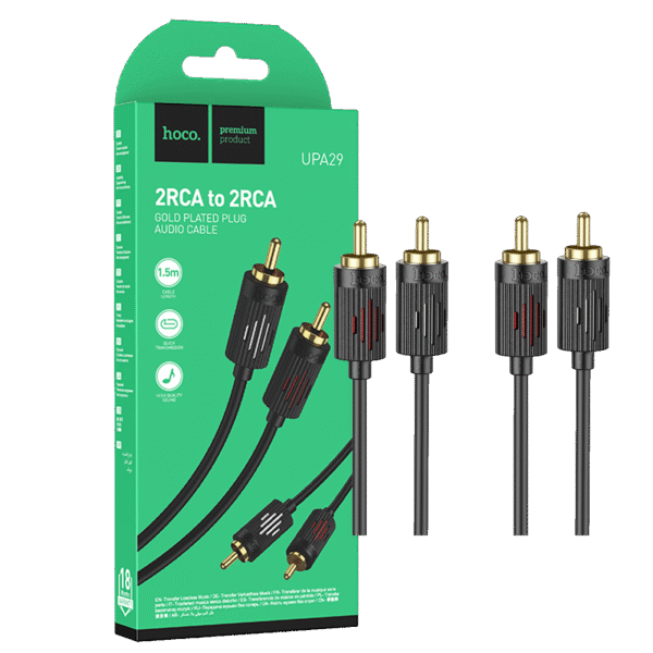 hoco. Audio kabl 2 x RCA, dužina 1.5 met. - UPA29