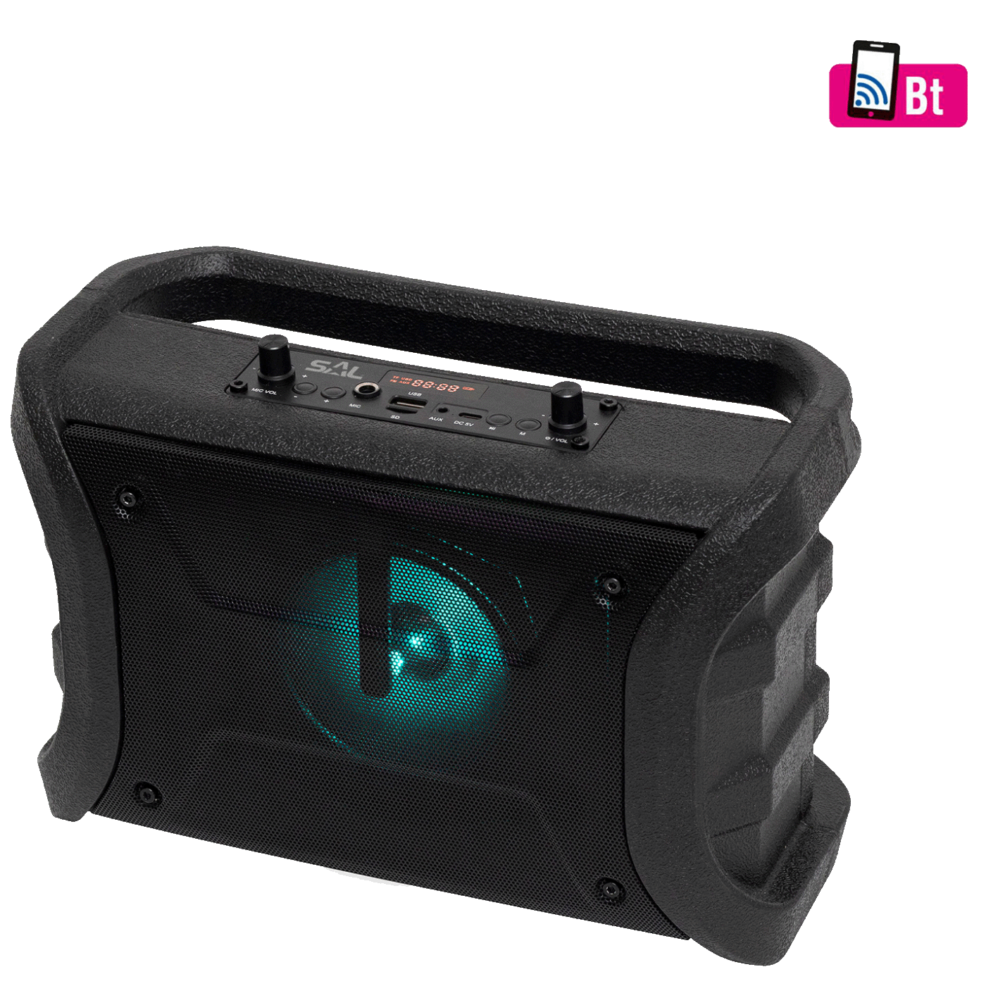 SAL Zvučnik bežični, Bluetooth, MP3, FM, KARAOKE, RGB, 8W - BTWORKY SAL Zvučnik bežični, Bluetooth, MP3, FM, KARAOKE, RGB, 8W - BTWORKY - Slika 1