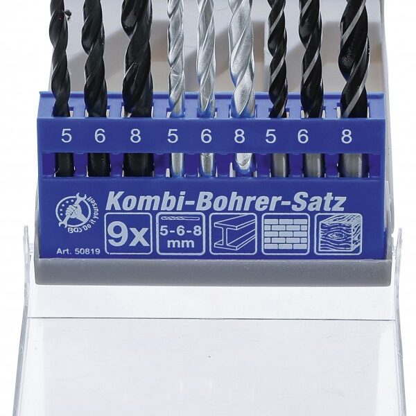 BGS Kraftmann 50819 set od 9 svrdala za metal kamen i drvo