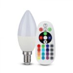 V-TAC LED žarulja - 3,5W -svijeća E14 RGB+6400K Smart+dimabilna 2771