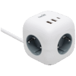 home Produžni kabl, 3 utičnice, 2 x USB A, 1 x USB C, 1.5 met. - CUBE2