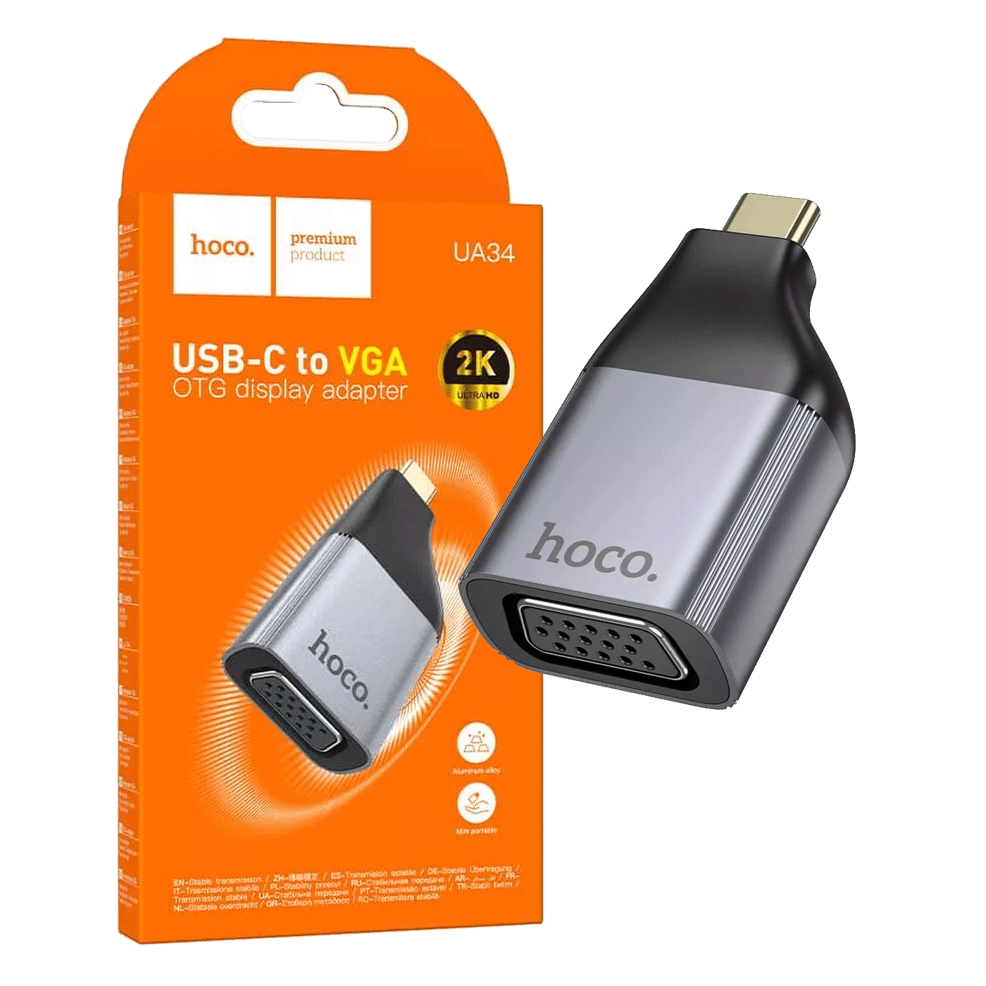 hoco. Adapter USB type C na VGA, 2K, OTG - UA34 hoco. Adapter USB type C na VGA, 2K, OTG - UA34 - Slika 1