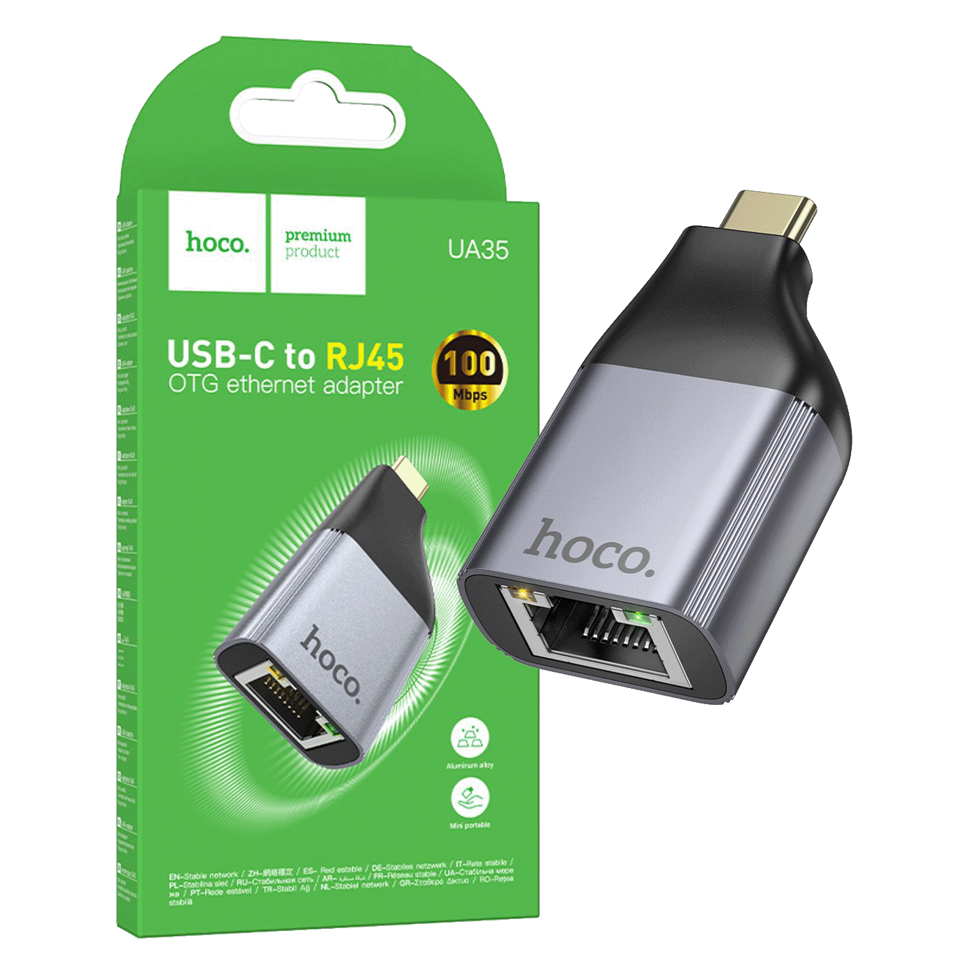 hoco. Adapter USB type C na LAN - UA35 hoco. Adapter USB type C na LAN - UA35 - Slika 1