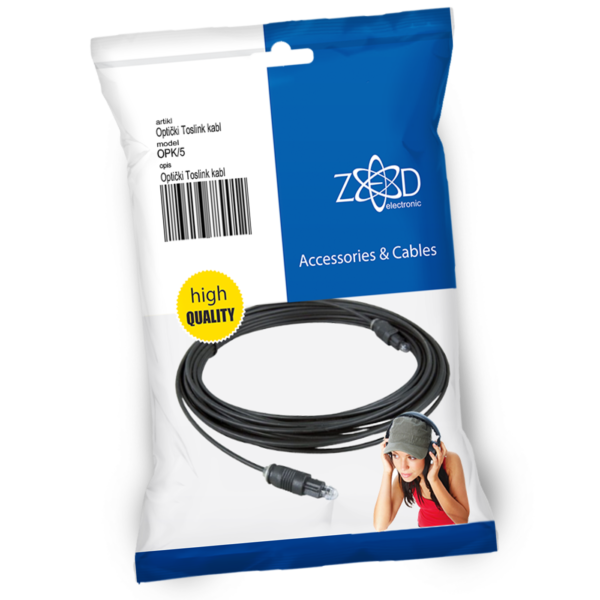 ZED electronic Optički Toslink kabel 5 metara, extra kvaliteta - OPK/5