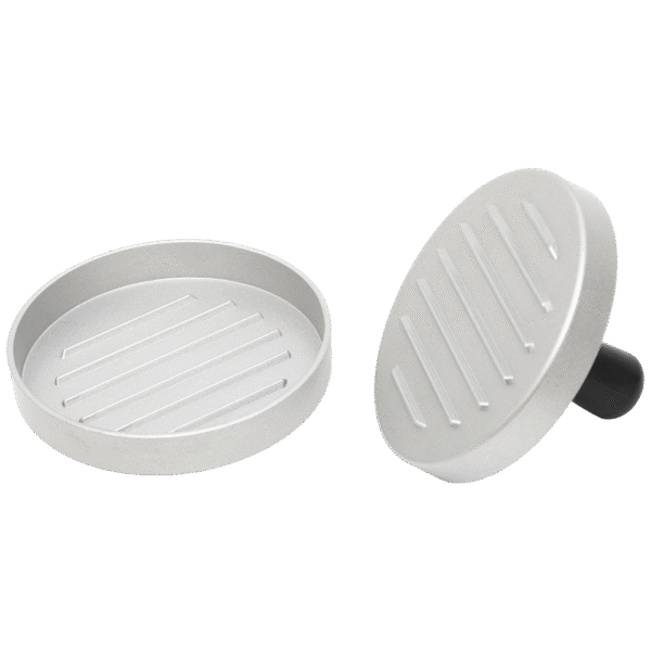 home Preša za hamburgere, rebrasti aluminij, promjer 115 mm - GRT06