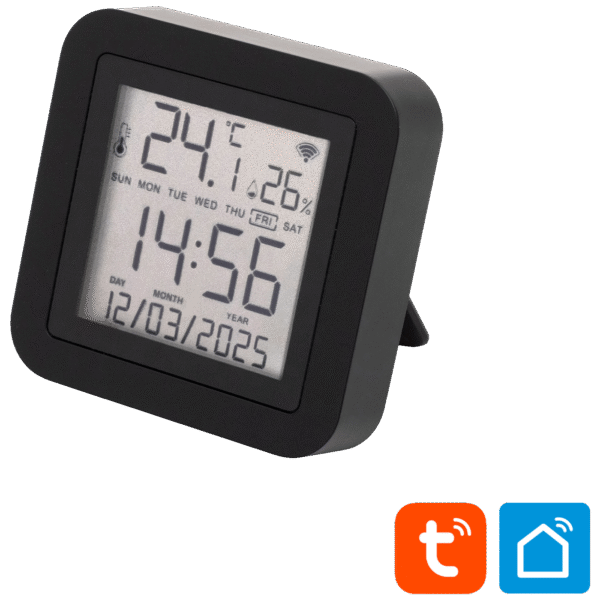 home Daljinski upravljač, mjerač temperature i vlage, sat, LCD - HSTHR