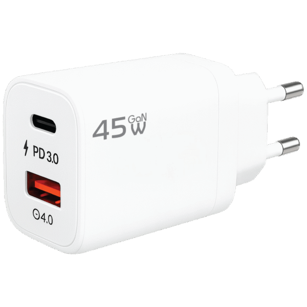 REDLINE Punjač kućni, 1 x USB-A, 1 x USB-C, 45W, GaN - GL-45W-AC
