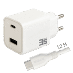 REDLINE Punjač sa USB-C kablom, 1 x USB-A, 1 x USB-C, brzi, 35W - PQ351AC+CC1.2M60W