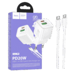 hoco. Punjač kućni sa type C kabelom, PD20W + QC3.0 - N65 Ingenious type C