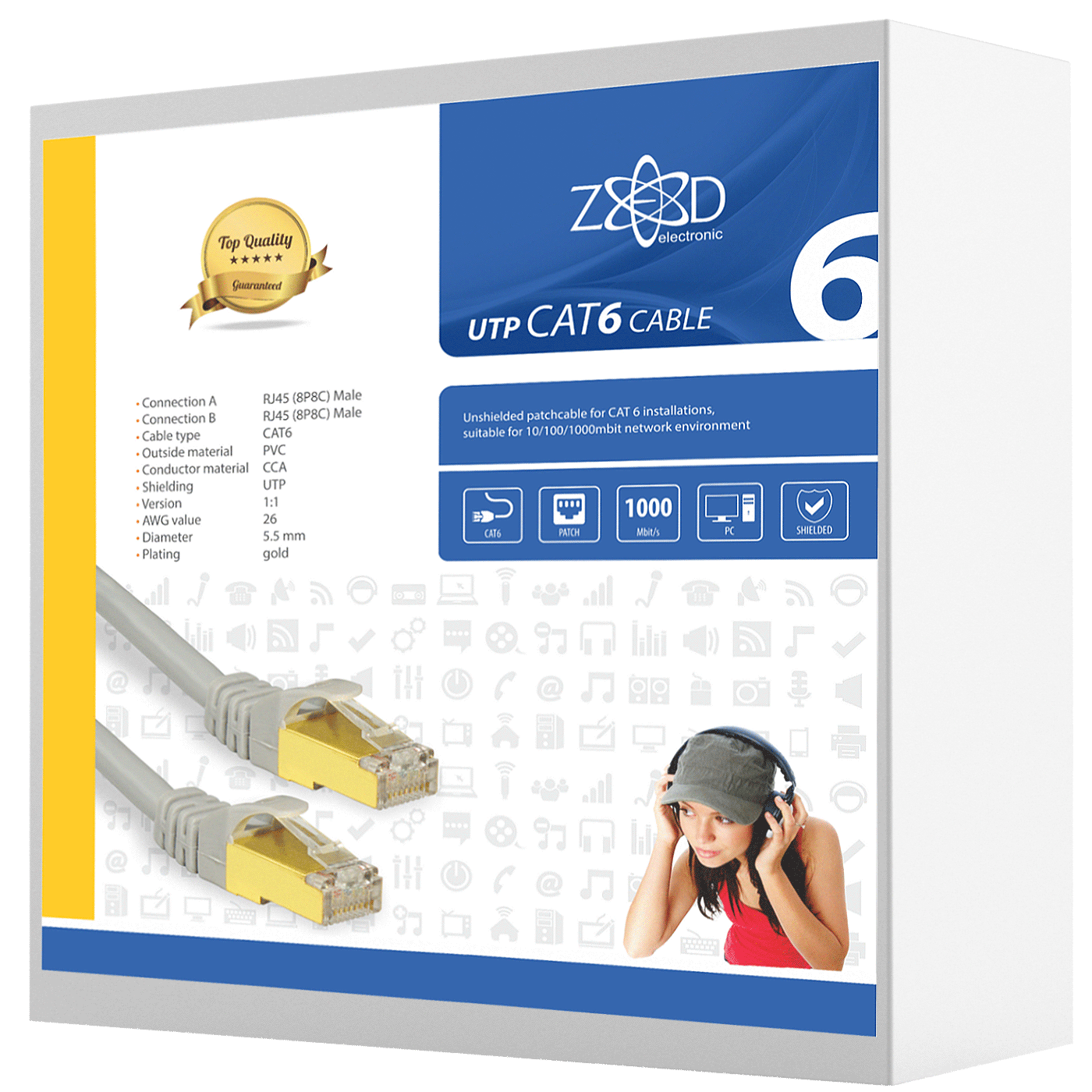 ZED electronic Mrežni FTP kabel, CAT6, 15 met - FTP6/15 ZED electronic Mrežni FTP kabel, CAT6, 15 met - FTP6/15 - Slika 1