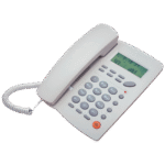 MeanIT Telefon stolni, LCD zaslon, ID broja, handsfree, bijeli - ST-300 White