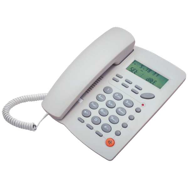 MeanIT Telefon stolni, LCD zaslon, ID broja, handsfree, bijeli - ST-300 White