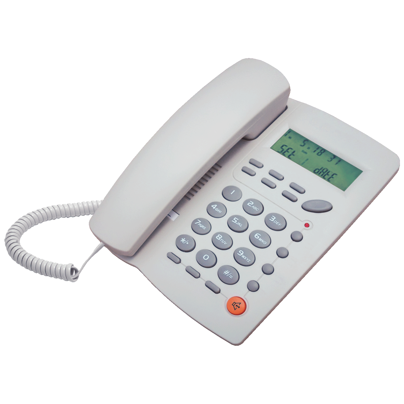 MeanIT Telefon stolni, LCD zaslon, ID broja, handsfree, bijeli - ST-300 White MeanIT Telefon stolni, LCD zaslon, ID broja, handsfree, bijeli - ST-300 White - Slika 1
