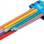 BGS set dugih TORX ključeva u boji s kuglastim završetkom T10-T50, 9 dijelova