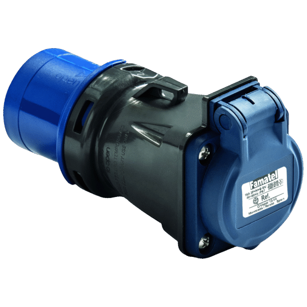 Famatel Industrijski adapter za schuko utikač/2P+T utičnica 16A,IP54 - 13910