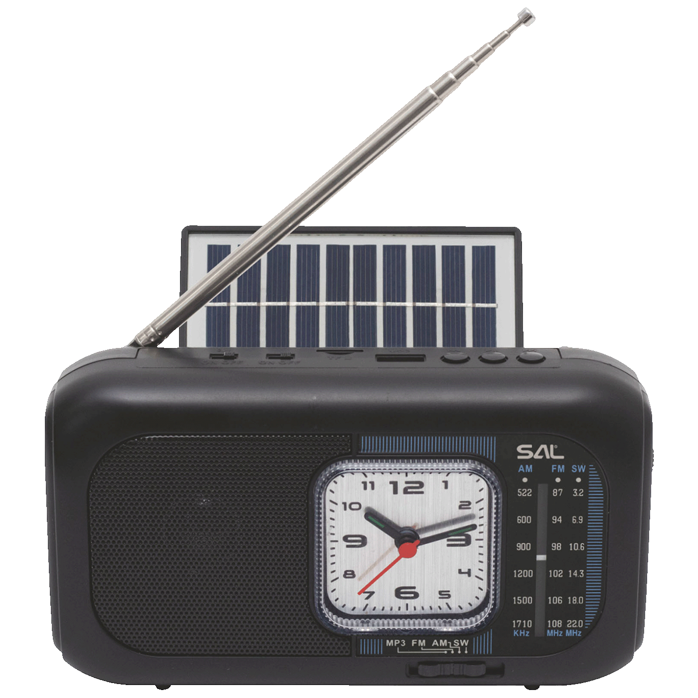 SAL Radio prijemnik sa solarnim napajanjem, FM-AM-SW, Bluetooth - RPH3 SAL Radio prijemnik sa solarnim napajanjem, FM-AM-SW, Bluetooth - RPH3 - Slika 1