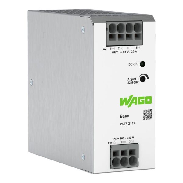 KSA ELEKTROPROFI WAGO napajanje za DIN šinu Base, 24V DC / 20A, 480W, DC-OK LED 2587-2147