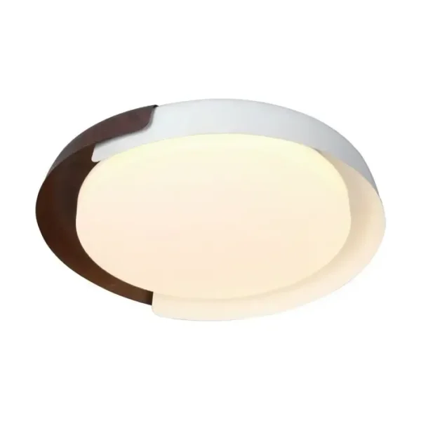 V-TAC 48W LED dekorativna stropna svjetiljka,3u1, daljinski upravljač, dimabilna, bijela + drveni uzorak, Ø500x80mm 24187