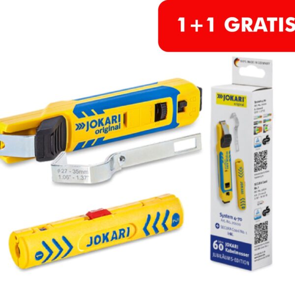 KSA ELEKTROPROFI JOKARI 60 jubilarni set 1+1 GRATIS (nož za skidanje izolacije J70000 + univerzalni alat za skidanje izolacije s koaksijalnih kabela J30600) J70001