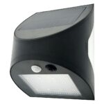 KSA ELEKTROPROFI Dekorativna LED solarna zidna svjetiljka sa senzorom 3W, 4000K, IP54, crna TR-05S