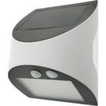KSA ELEKTROPROFI Dekorativna LED solarna zidna svjetiljka sa senzorom 3W, 4000K, IP54, bijela TR-03S