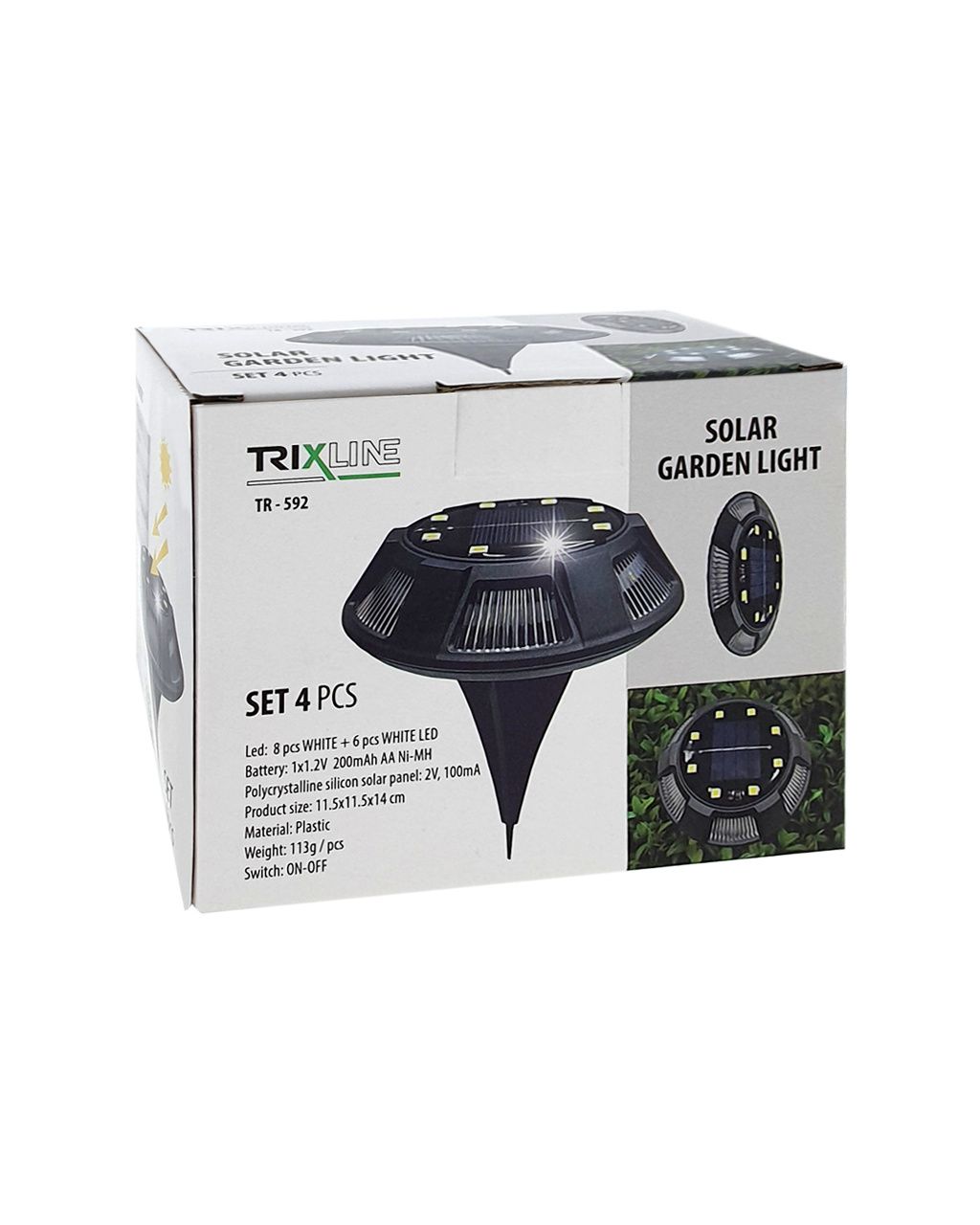 KSA ELEKTROPROFI LED solarna podna svjetiljka IP44, set 4 komada TR - 592 KSA ELEKTROPROFI LED solarna podna svjetiljka IP44, set 4 komada TR - 592 - Slika 1