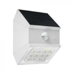 V-TAC 2.5W LED solarna zidna lampa sa senzorom 3u1 CCT, bijelo kućište 24097
