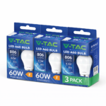 V-TAC LED žarulja - CREE čip 8.5W E27 A60 3000K - 6 GODINA GARANCIJE - 3 kom PROMO 3-2172606