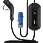 KSA ELEKTROPROFI Prijenosni EV/PHEV punjač AC Type 2 – 8/10/13/16/32A, 7,4 kW, CEE 1F, Home Line, crni EV_PPC32AT7