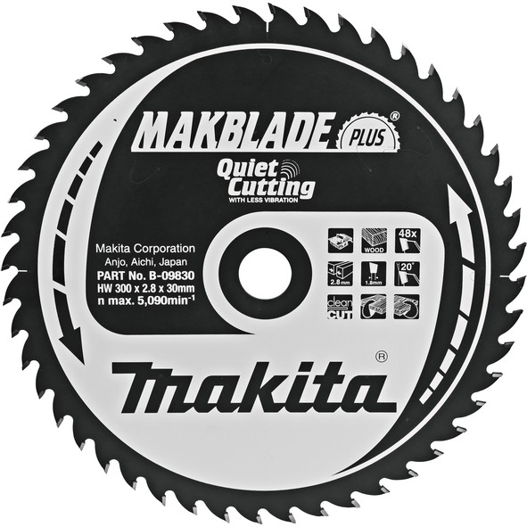 Makita kružni list 300x30 Z48 B-09830 Makita kružni list 300x30 Z48 B-09830 s 48 zubi