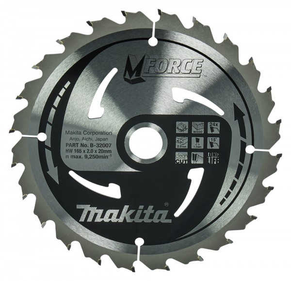 MAKITA Kružni list 165x20x24Z MF B-32007 (B-08006) Makita kružni list B-32007 promjera 165 mm s 24 zuba