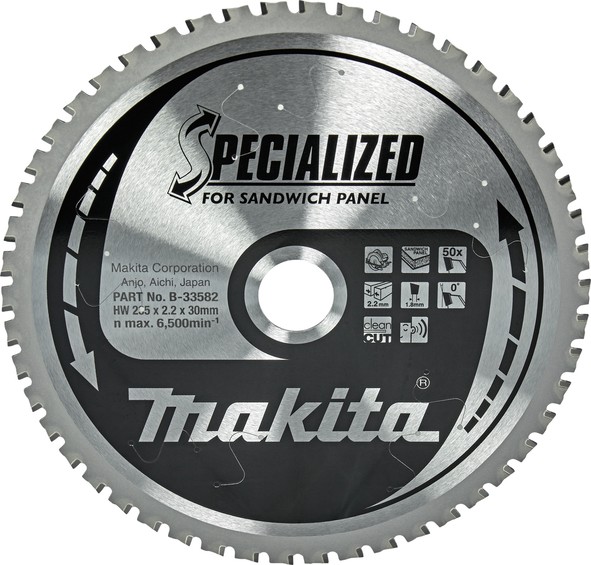 Makita kružni list 235x30 Z50 (panel) B-33582 (B-17675) Makita kružni list 235x30 Z50 za panel ploče, model B-33582