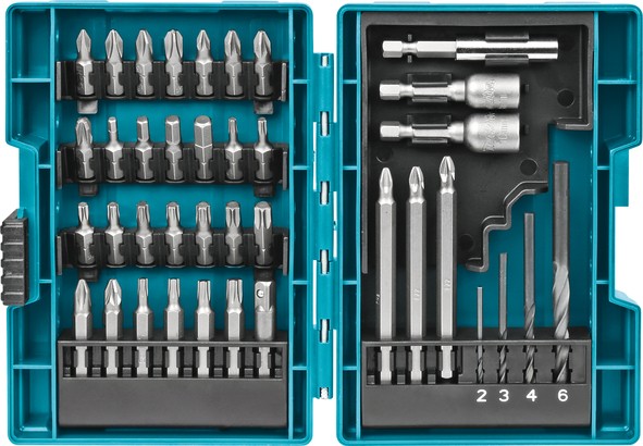 Makita set bitova i svrdala 38-djelni B-54106 MP26 Makita 38-dijelni set bitova i svrdala B-54106 u plastičnom pakiranju