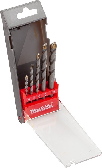 Makita set svrdala za kamen 4,5,6,8,10mm D-05175 MP26 Makita set svrdala za kamen D-05175 s pet svrdala različitih promjera