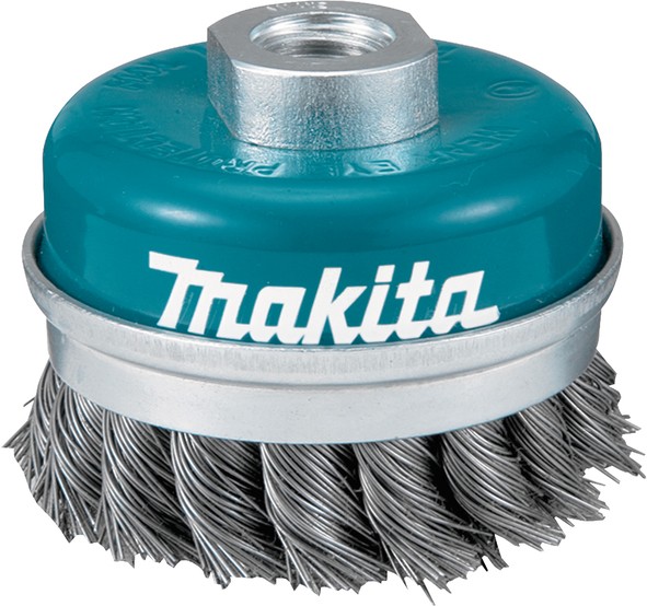 MAKITA četka žič. lonč. M14/100mm upletena žica D-29290 Makita žičana lončasta četka D-29290 promjera 100 mm s upletenom žicom i prihvatom M14
