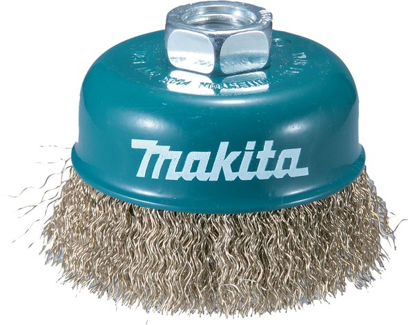 Makita lončasta žičana četka promjera 75 mm s prihvatom M14 i mjedenom žicom model D-39768