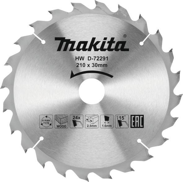 Makita kružni list D-72291 promjer 210 mm s 24 zuba i provrtom 30 mm