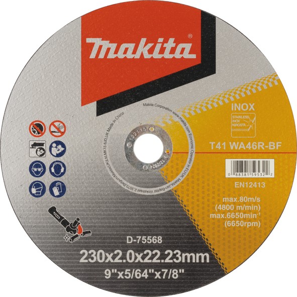 MAKITA Rezna ploča 230x2x22.23mm inox D-75568 Makita rezna ploča za inox 230x2x22,23 mm D-75568