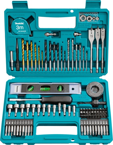 MAKITA Set 102dj. svrdla i bitova E-10730 (P-52037) MP26 Makita set 102 dijela svrdla i bitova E-10730 u plavoj kutiji