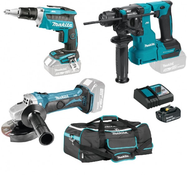 Makita set DHR183z DFS452Z DGA452Z s baterijom i torbom