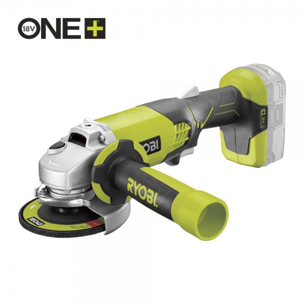 Ryobi R18AG-0 akumulatorska kutna brusilica 18V s diskom 115 mm i bočnom ručkom