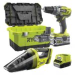 Ryobi set alata R18DD3-252VT(buš,usisav.,baterije.sand.)PP26