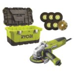 Ryobi kutna brusilica RAG1010-125TA6 s priborom i koferom