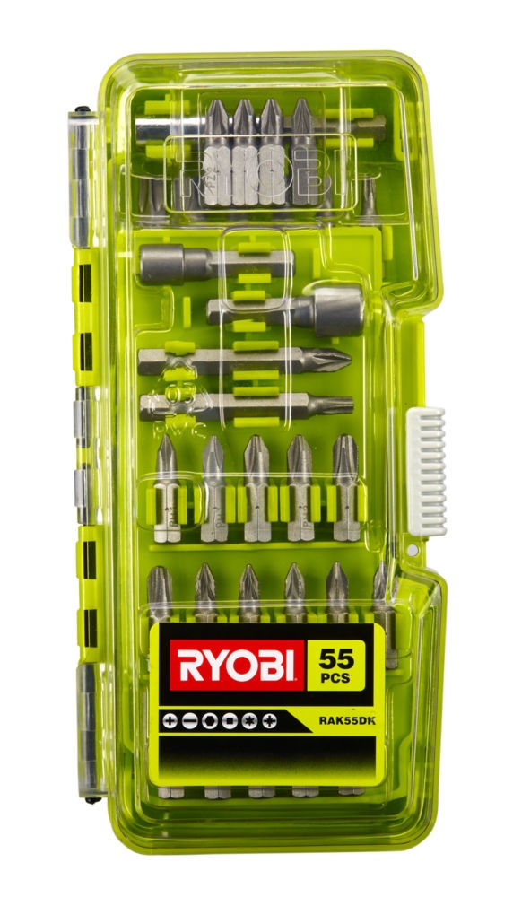 Ryobi RAK55DK set bitova 55 dijelni PP26 Ryobi RAK55DK 55-dijelni set bitova u plastičnoj kutiji
